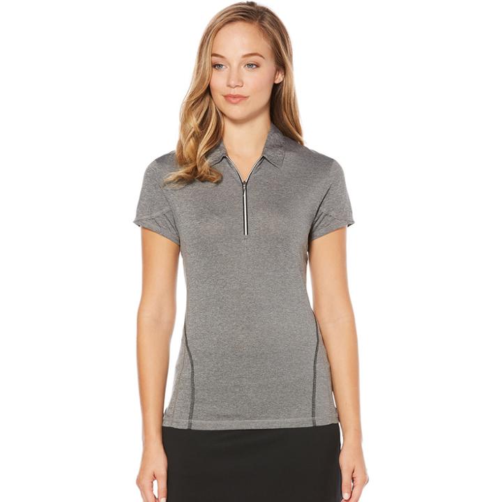 Women's Grand Slam Golf Performance Short Sleeve Polo, Size: Large, Grey Other