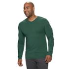 Big & Tall Sonoma Goods For Life&trade; Supersoft Modern-fit V-neck Tee, Men's, Size: M Tall, Dark Green