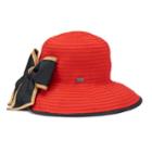 Women's Betmar Malta Back Bow Sun Hat, Med Red