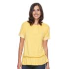 Women's Croft & Barrow&reg; Peplum Top, Size: Xl, Gold