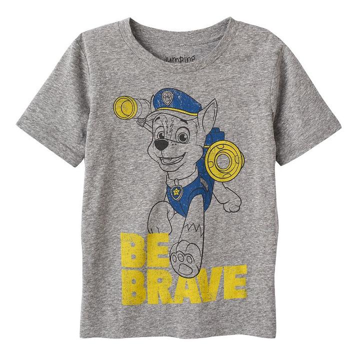 Boys 4-10 Jumping Beans&reg; Paw Patrol Chase Be Brave Heathered Graphic Tee, Boy's, Size: 7, Grey