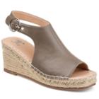 Journee Collection Crew Women's Espadrille Wedges, Size: 11, Natural