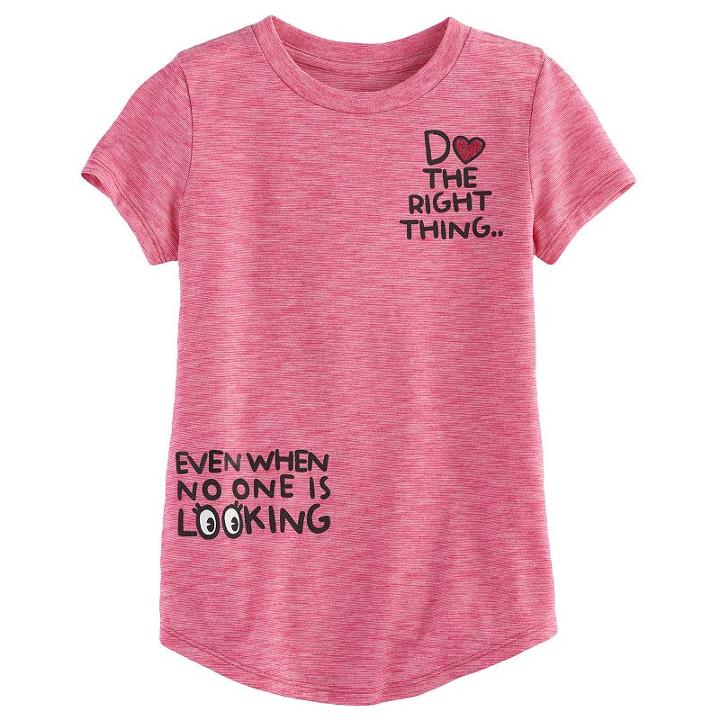 Girls 4-10 Jumping Beans&reg; Do The Right Thing Tee, Size: 8, Red Other
