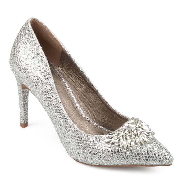 Journee Collection Albie Women's High Heels, Size: Medium (6), Silver