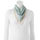 Mudd&reg; Fringed Paisley Bandana Square Scarf, Women's, Lt Green