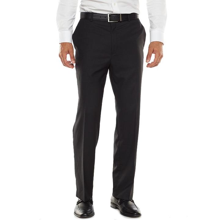 Men's Apt. 9&reg; Modern-fit Stretch Sharkskin Dress Pants, Size: 30x32, Black