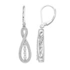 Simply Vera Vera Wang Sterling Silver 1/3 Carat T.w. Diamond Infinity Drop Earrings, Women's, White