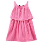 Girls 4-8 Oshkosh B'gosh&reg; Tiered Tunic Tank Top, Girl's, Size: 6x, Pink