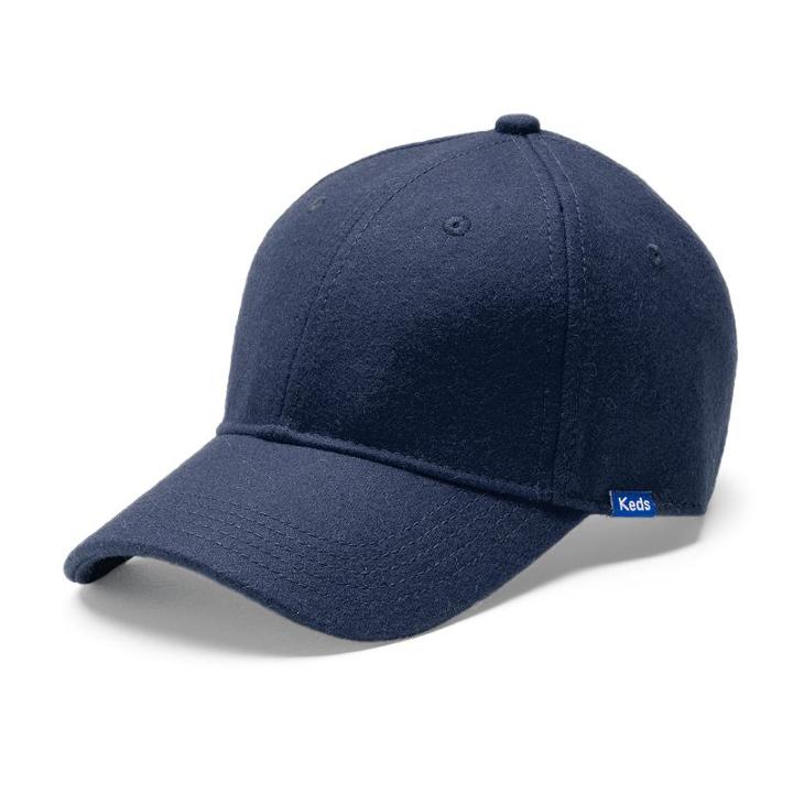 Women's Keds Solid Wool Baseball Hat, Blue (navy)