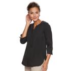 Women's Dana Buchman Seamed Top, Size: Xs, Black