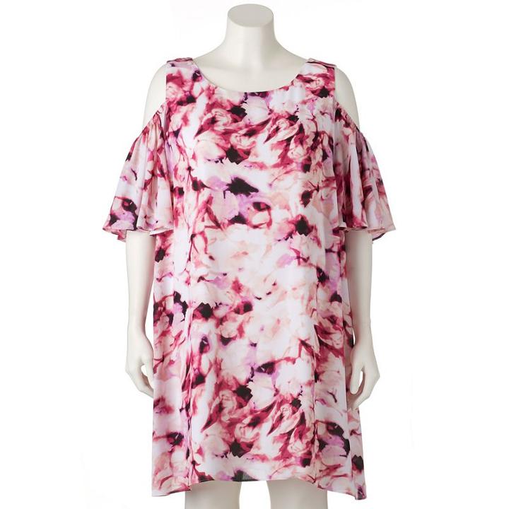 Plus Size Apt. 9&reg; Cold-shoulder Shift Dress, Women's, Size: 4xl, Lt Purple