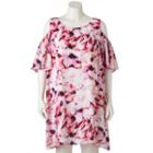 Plus Size Apt. 9&reg; Cold-shoulder Shift Dress, Women's, Size: 4xl, Lt Purple