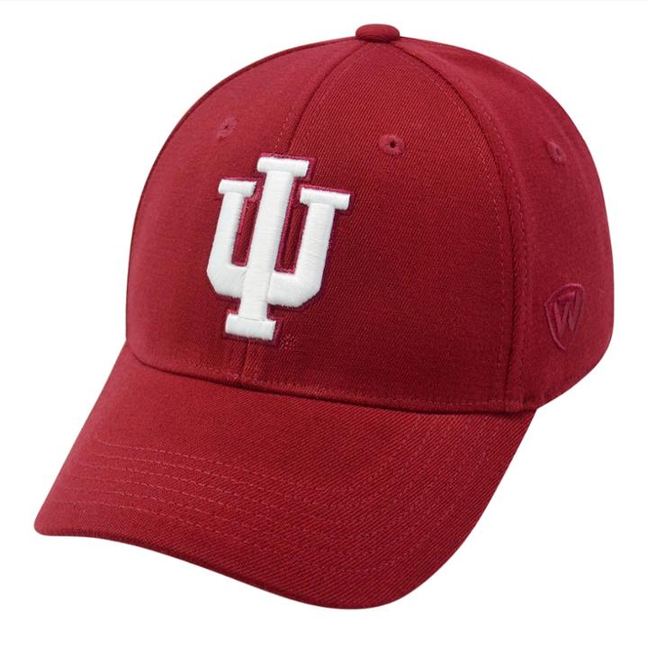 Adult Top Of The World Indiana Hoosiers One-fit Cap, Men's, Med Red
