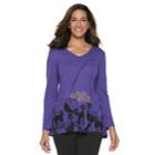 Women's Halloween High-low Tee, Size: Small, Purple