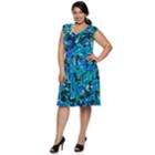 Plus Size Suite 7 Printed Fit & Flare Dress, Women's, Size: 1xl, Blue