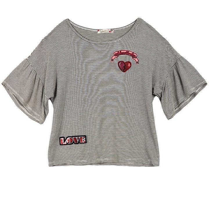 Girls 7-16 Speechless Bell Sleeve Patch Top, Size: Xl, Med Green