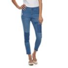 Women's Utopia By Hue Reworked Denim Skimmer Leggings, Size: Large, Blue