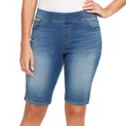 Women's Gloria Vanderbilt Avery Pull-on Bermuda Jean Shorts, Size: 12, Med Blue