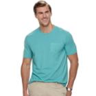 Big & Tall Sonoma Goods For Life&trade; Supersoft Stretch Pocket Crewneck Tee, Men's, Size: 2xb, Turquoise/blue (turq/aqua)