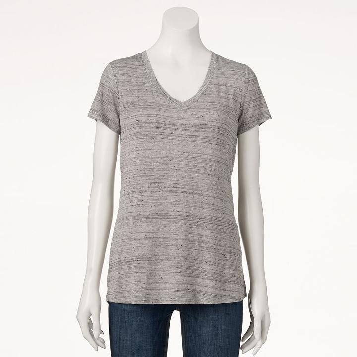 Women's Apt. 9&reg; Essential Tee, Size: Xxl, Med Grey