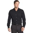 Big & Tall Van Heusen Regular-fit Striped Sateen Button-down Shirt, Men's, Size: 3xb, Black