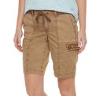 Petite Sonoma Goods For Life&trade; Utility Bermuda Shorts, Women's, Size: 4 Petite, Beig/green (beig/khaki)