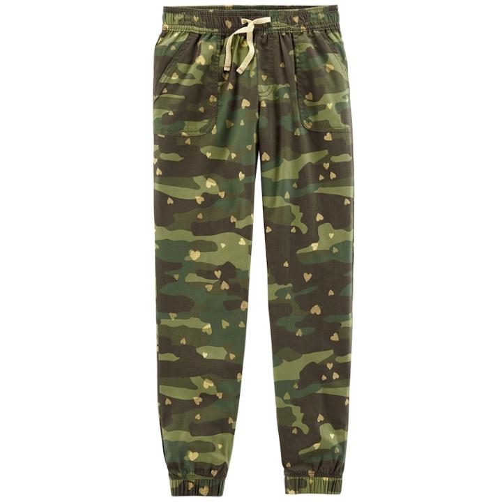 Girls 4-12 Carter's Camo Heart-print Jogger Pants, Size: 7, Camo Print