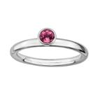 Stacks And Stones Sterling Silver Pink Tourmaline Stack Ring, Women's, Size: 6, Grey
