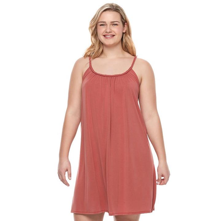 Juniors' Plus Size Mudd&reg; Braided Trim Swing Dress, Girl's, Size: 3xl, Red