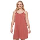 Juniors' Plus Size Mudd&reg; Braided Trim Swing Dress, Girl's, Size: 3xl, Red