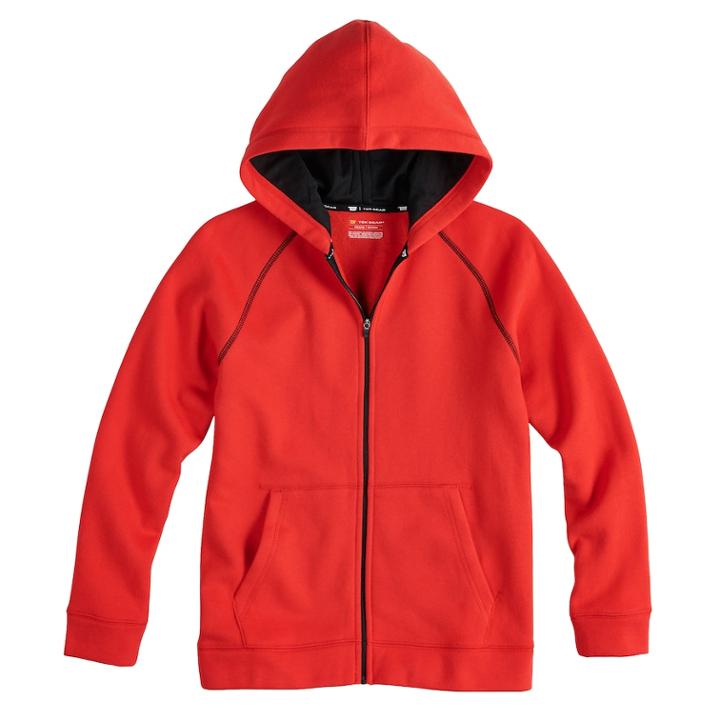Boys 8-20 Tek Gear&reg; Ultra-soft Full-zip Hoodie, Size: S(8), Med Red