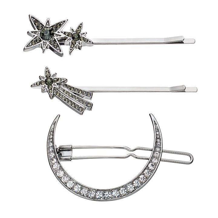 Simply Vera Vera Wang Crescent Hair Clip & Starburst Bobby Pin Set, Women's, Oxford