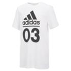 Boys 8-20 Adidas Logo 03 Graphic Tee, Size: Medium, White