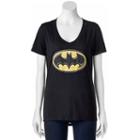 Juniors' Dc Comics Batman Classic Logo Graphic Tee, Girl's, Size: Xl, Black