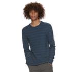 Men's Urban Pipeline&reg; Striped Max Flex Thermal Tee, Size: Xl, Blue (navy)