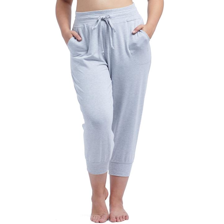 Plus Size Balance Collection Jet Set Jogger Capris, Women's, Size: 1xl, Light Grey