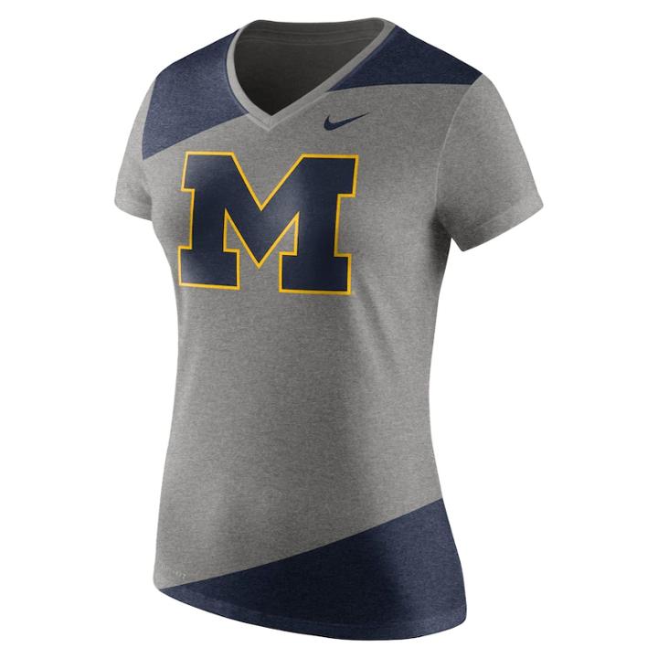 Women's Nike Michigan Wolverines Champ Drive Tee, Size: Small, White