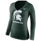 Women's Nike Michigan State Spartans Wordmark Tee, Size: Small, Green