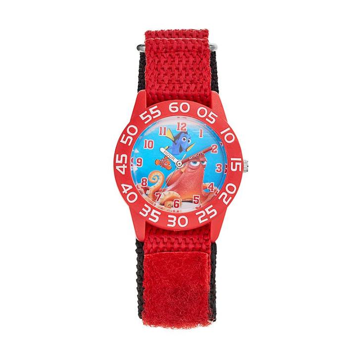 Disney / Pixar Finding Dory, Nemo & Hank Kids' Time Teacher Watch, Adult Unisex, Red