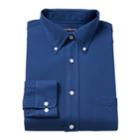 Men's Croft & Barrow&reg; True Comfort Regular-fit Stretch-collar Knit Dress Shirt, Size: 17-34/35, Blue