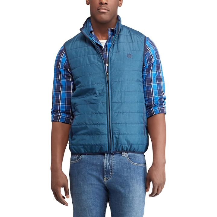 Men's Chaps Regular-fit Packable Quilted Vest, Size: Medium, Turquoise/blue (turq/aqua)