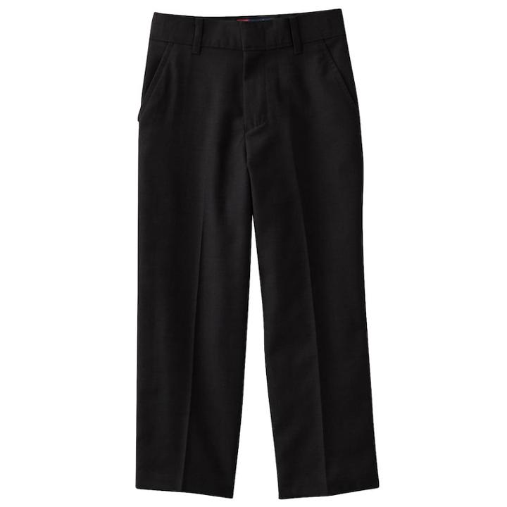 Boys 4-7x Chaps Charcoal Dress Pants, Size: 4 Slim, Black