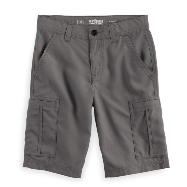 Boys 8-20 Urban Pipeline&reg; Simple Microfiber Cargo Shorts, Size: 18, Dark Grey