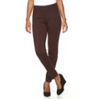 Women's Croft & Barrow&reg; Pull-on Skinny Ponte Pants, Size: Medium, Dark Brown