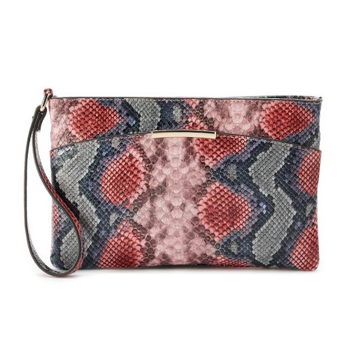 Jennifer Lopez Heather Snake Wristlet, Women's, Pink Ovrfl