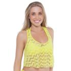 Mix And Match Chevron Flounce Midkini Top, Girl's, Size: Small, Med Yellow