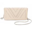 Olivia Miller Vivica Chevron Studded Crossbody Bag, Women's, Beig/green (beig/khaki)