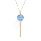 Amore By Simone I. Smith A Sweet Touch Of Hope 18k Gold Over Silver Crystal Lollipop Pendant, Women's, Size: 26, Blue