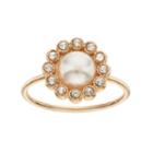 Lc Lauren Conrad Flower Halo Ring, Women's, Size: 7, White