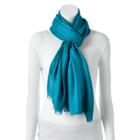 Apt 9&reg; Basket Weave Lurex Pashmina Oblong Scarf, Women's, Brt Blue